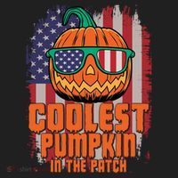 Halloween Costume Coolest Pumpkin In The Patch American Flag Gift Hat thumb 2