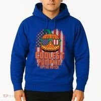 Halloween Costume Coolest Pumpkin In The Patch American Flag Gift Hoodie thumb 2