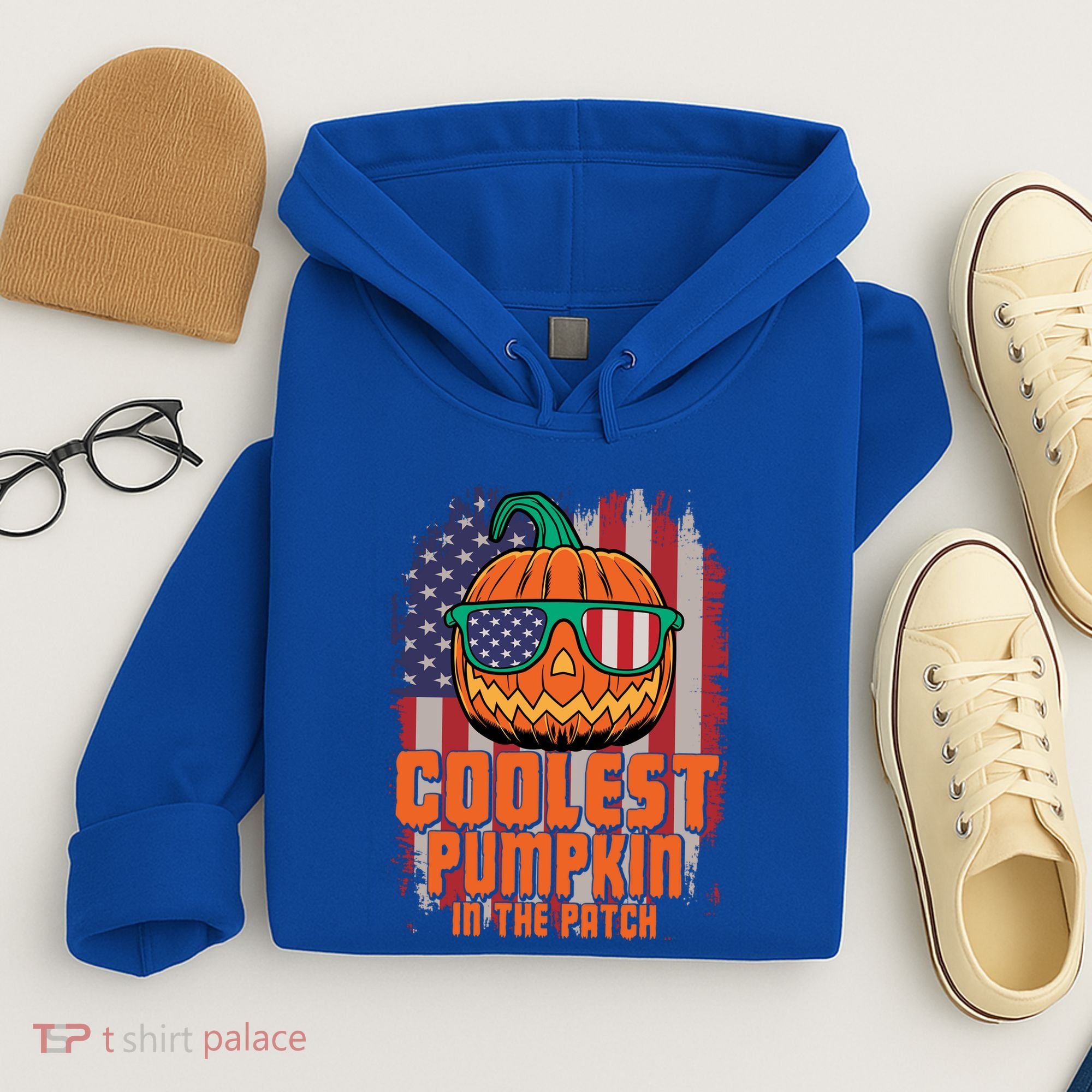 Halloween Costume Coolest Pumpkin In The Patch American Flag Gift Hoodie