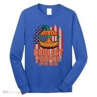 Halloween Costume Coolest Pumpkin In The Patch American Flag Gift Long Sleeve Shirt thumb 0