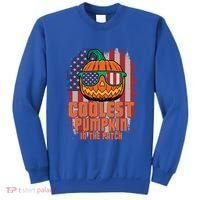 Halloween Costume Coolest Pumpkin In The Patch American Flag Gift Sweatshirt thumb 0