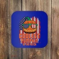 Halloween Costume Coolest Pumpkin In The Patch American Flag Gift Coaster thumb 0