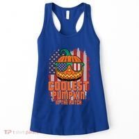 Halloween Costume Coolest Pumpkin In The Patch American Flag Gift Women's Tank Top thumb 0
