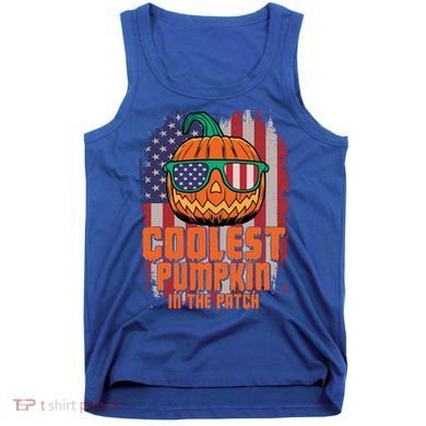 Halloween Costume Coolest Pumpkin In The Patch American Flag Gift Tank Top