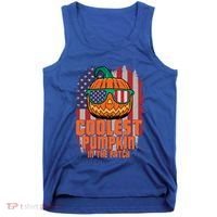 Halloween Costume Coolest Pumpkin In The Patch American Flag Gift Tank Top thumb 0