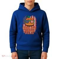 Halloween Costume Coolest Pumpkin In The Patch American Flag Gift Kids Hoodie thumb 4