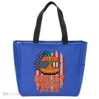 Halloween Costume Coolest Pumpkin In The Patch American Flag Gift Tote Bag thumb 0