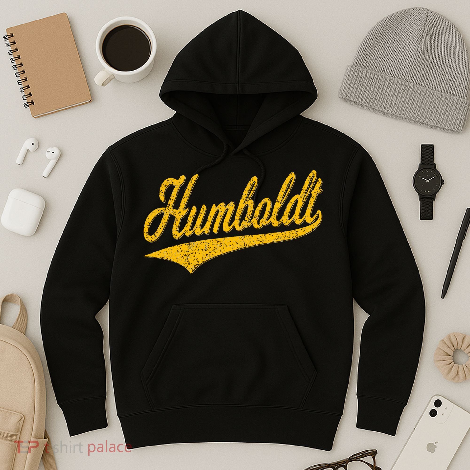 Humboldt County Ca Varsity Script Classic Sports Jersey Hoodie