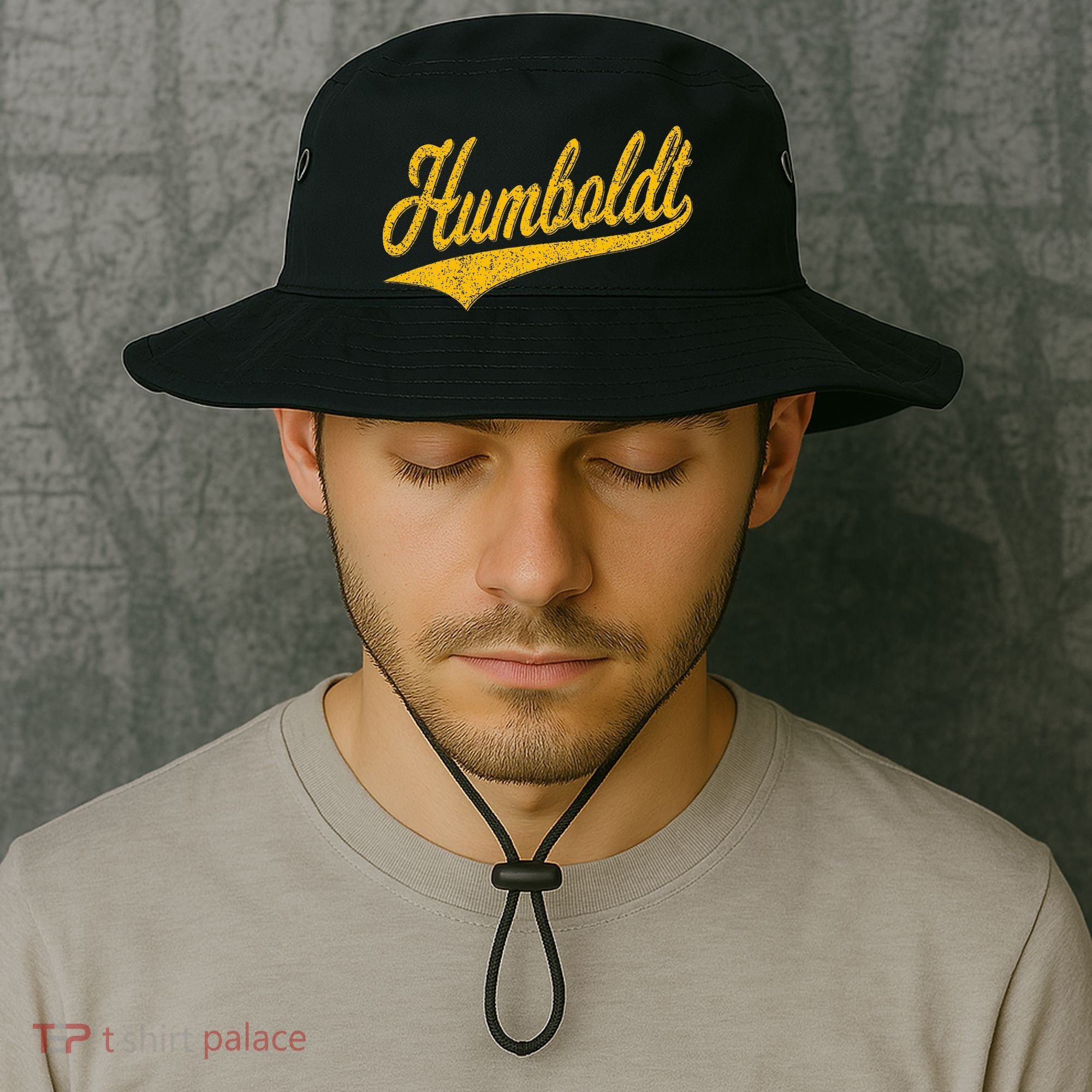 Humboldt County Ca Varsity Script Classic Sports Jersey Bucket Hat