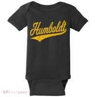 Humboldt County Ca Varsity Script Classic Sports Jersey Baby Bodysuit thumb 0