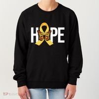Hope Childhood Cancer Awareness Butterfly Ribbon Women's Sweatshirt thumb 0