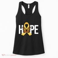Hope Childhood Cancer Awareness Butterfly Ribbon Women's Tank Top thumb 0