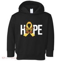 Hope Childhood Cancer Awareness Butterfly Ribbon Toddler Hoodie thumb 0