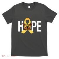 Hope Childhood Cancer Awareness Butterfly Ribbon T-Shirt thumb 0