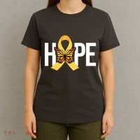Hope Childhood Cancer Awareness Butterfly Ribbon T-Shirt thumb 4