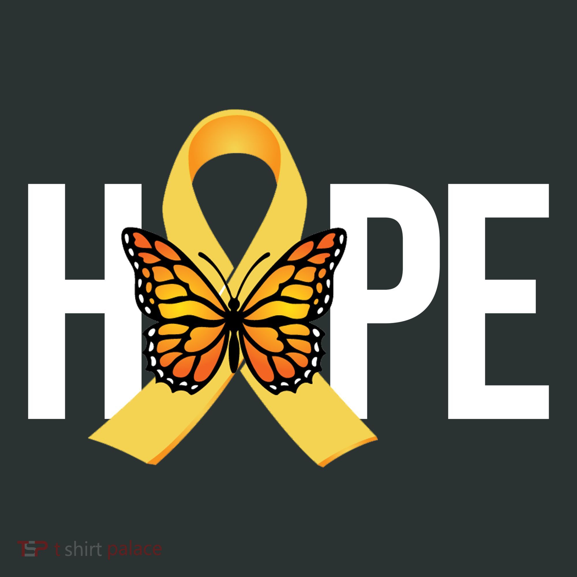Hope Childhood Cancer Awareness Butterfly Ribbon Mousepad