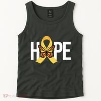Hope Childhood Cancer Awareness Butterfly Ribbon Tank Top thumb 2