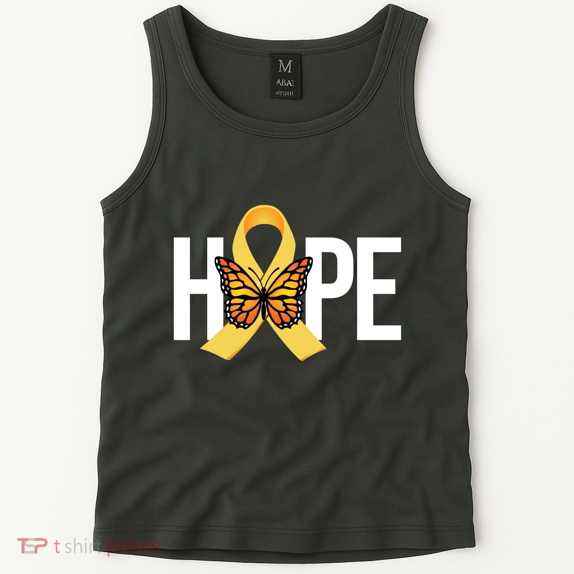Hope Childhood Cancer Awareness Butterfly Ribbon Tank Top