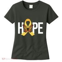 Hope Childhood Cancer Awareness Butterfly Ribbon Women's T-Shirt thumb 0