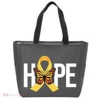 Hope Childhood Cancer Awareness Butterfly Ribbon Tote Bag thumb 0