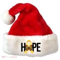 Hope Childhood Cancer Awareness Butterfly Ribbon Santa Hat thumb 0
