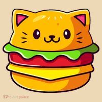 Hamburger Cat Catburger Funny Burger Cat Lover Foodie Tote Bag thumb 4