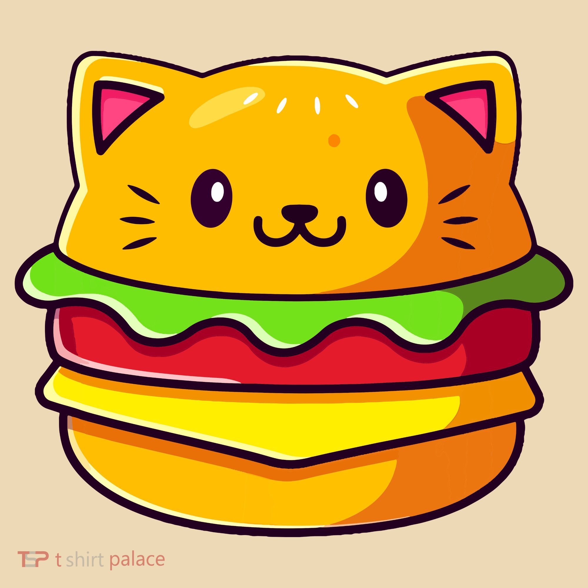 Hamburger Cat Catburger Funny Burger Cat Lover Foodie Tote Bag