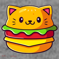 Hamburger Cat Catburger Funny Burger Cat Lover Foodie Toddler Hoodie thumb 2