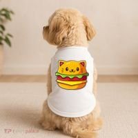 Hamburger Cat Catburger Funny Burger Cat Lover Foodie Doggie Tank thumb 2