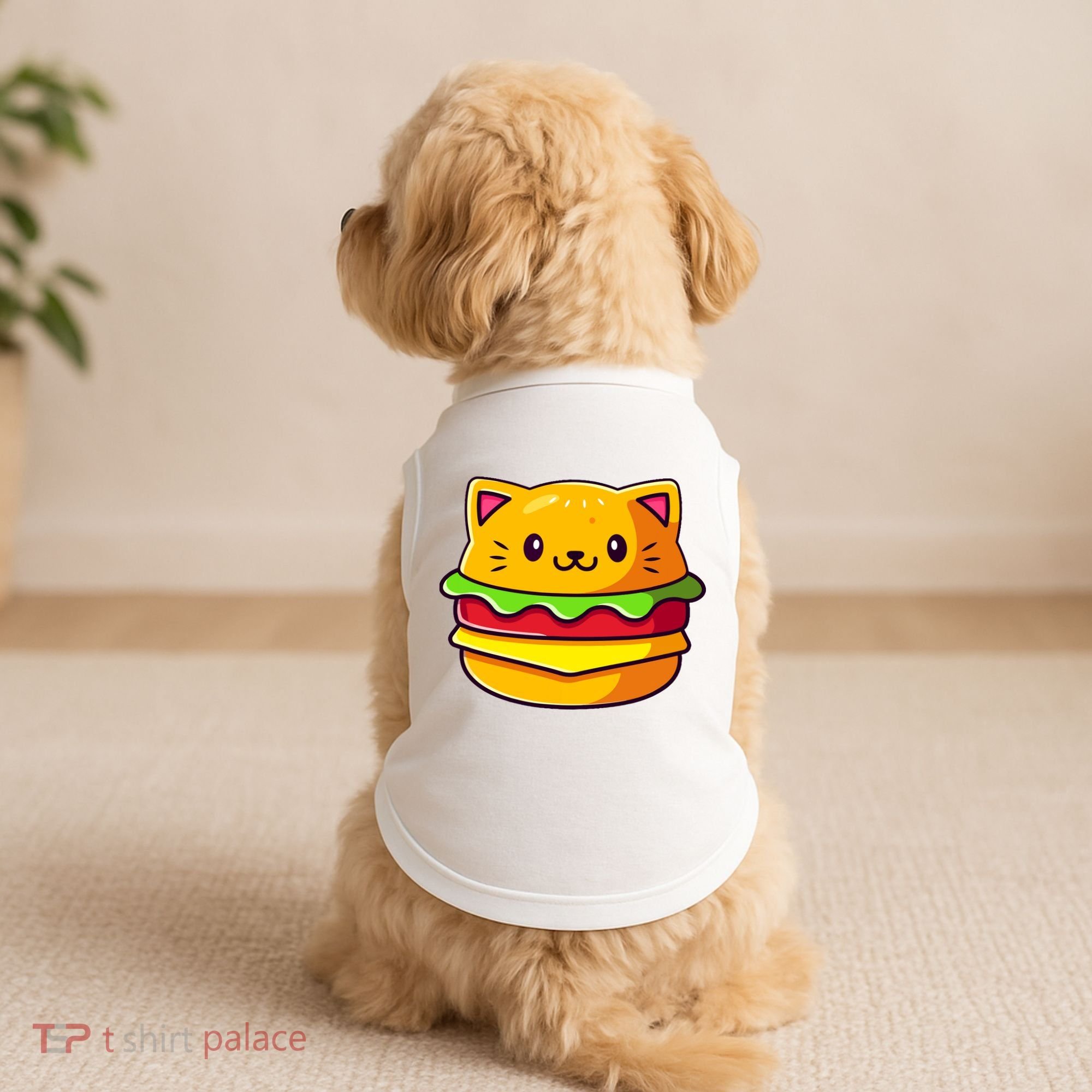 Hamburger Cat Catburger Funny Burger Cat Lover Foodie Doggie Tank