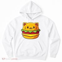 Hamburger Cat Catburger Funny Burger Cat Lover Foodie Hoodie thumb 0