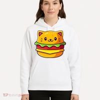 Hamburger Cat Catburger Funny Burger Cat Lover Foodie Hoodie thumb 5