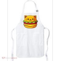 Hamburger Cat Catburger Funny Burger Cat Lover Foodie Apron thumb 0