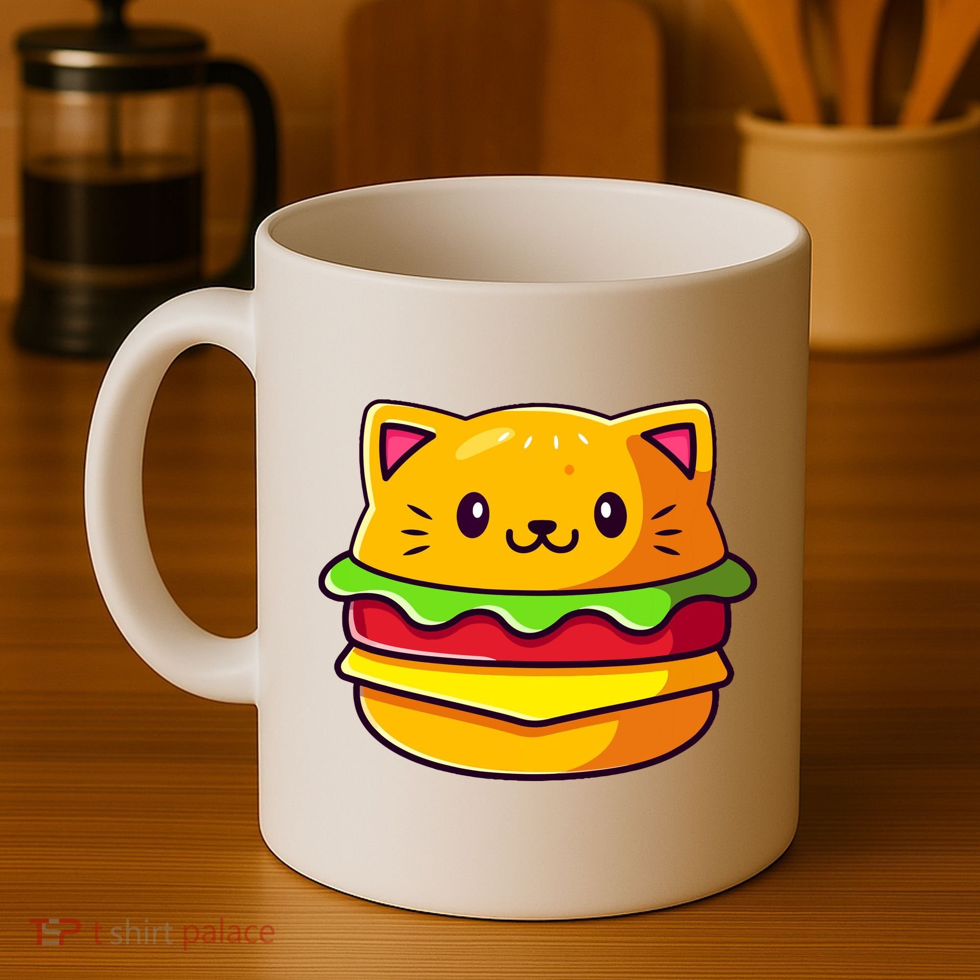 Hamburger Cat Catburger Funny Burger Cat Lover Foodie Coffee Mug