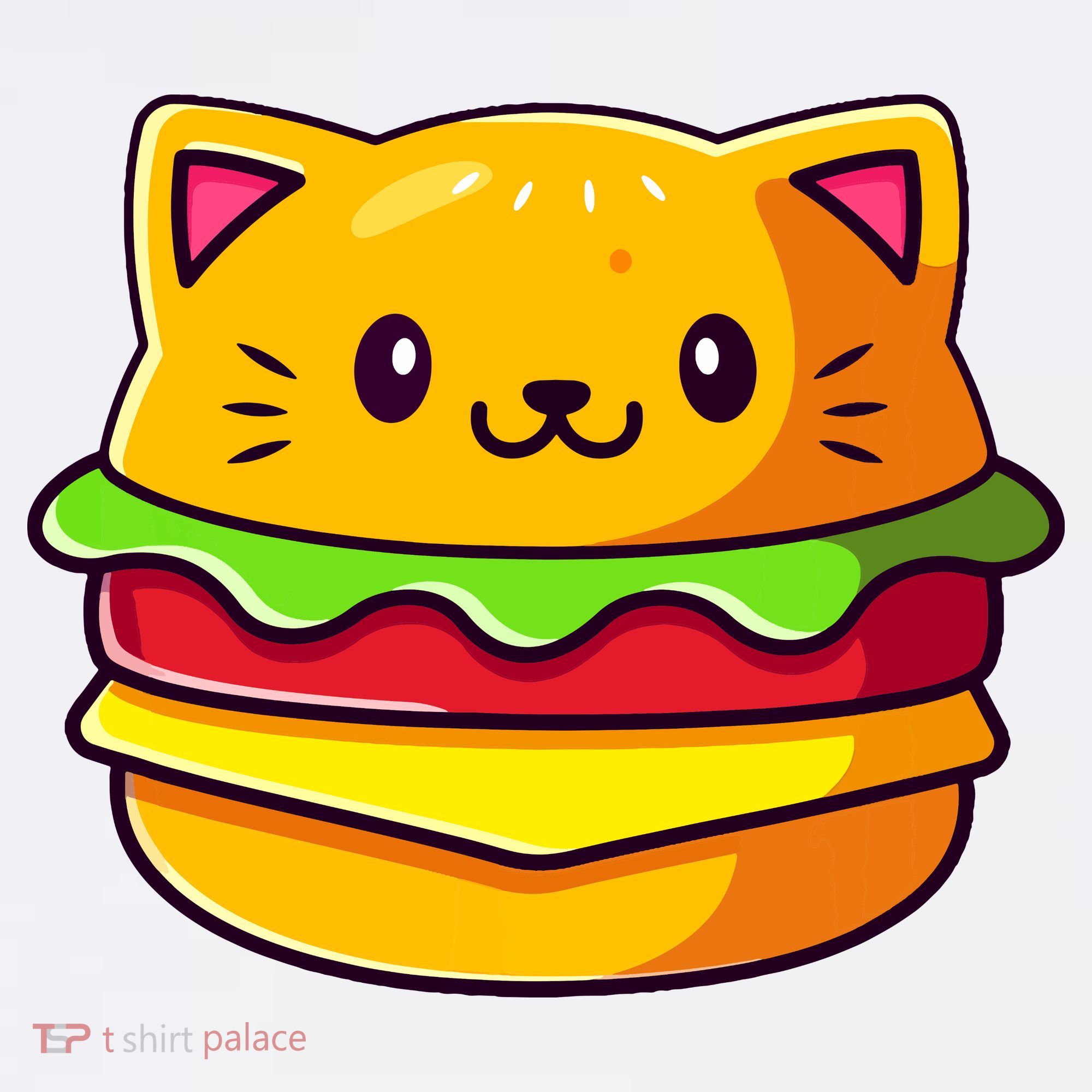 Hamburger Cat Catburger Funny Burger Cat Lover Foodie Women's Hoodie