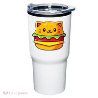 Hamburger Cat Catburger Funny Burger Cat Lover Foodie Tumbler thumb 0
