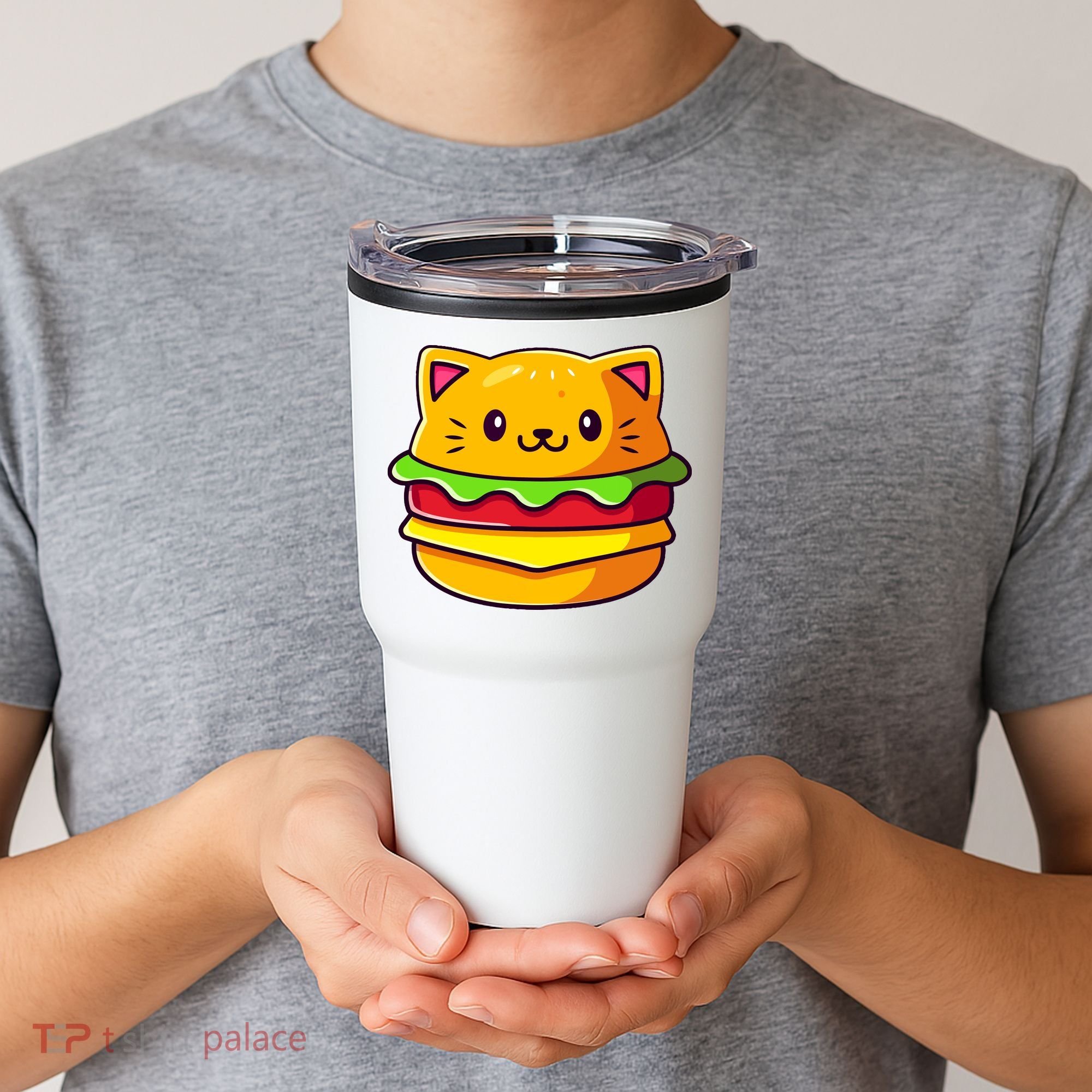 Hamburger Cat Catburger Funny Burger Cat Lover Foodie Tumbler