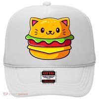 Hamburger Cat Catburger Funny Burger Cat Lover Foodie Hat thumb 0