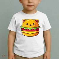 Hamburger Cat Catburger Funny Burger Cat Lover Foodie Toddler T-Shirt thumb 2