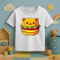 Hamburger Cat Catburger Funny Burger Cat Lover Foodie Toddler T-Shirt thumb 3