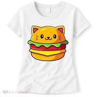 Hamburger Cat Catburger Funny Burger Cat Lover Foodie Women's T-Shirt thumb 0