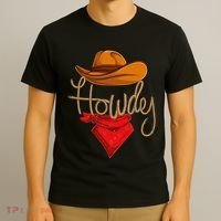 Howdy Cowboy Cowgirl Western Country Rodeo Howdy T-Shirt thumb 3