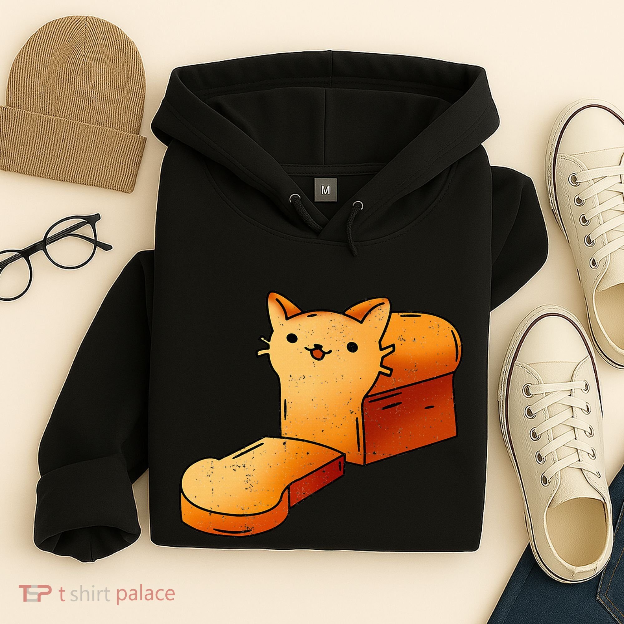 Halloween Costume Cat Loaf Lazy Funny Bread Kitten Kitty Hoodie