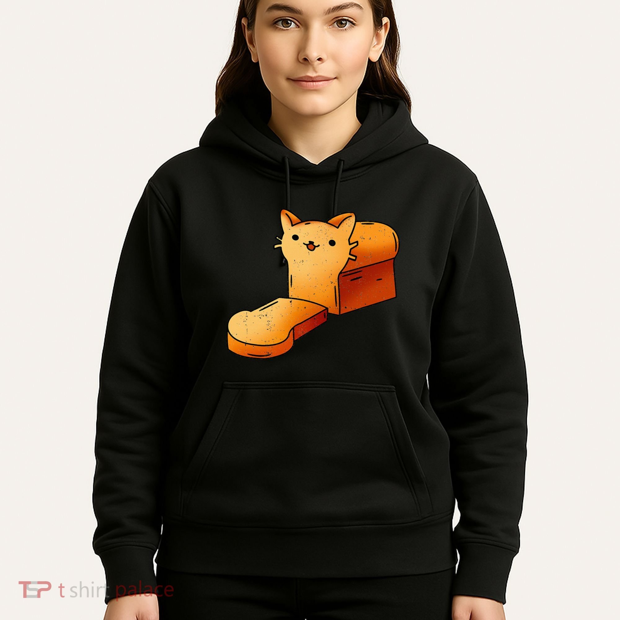 Halloween Costume Cat Loaf Lazy Funny Bread Kitten Kitty Hoodie