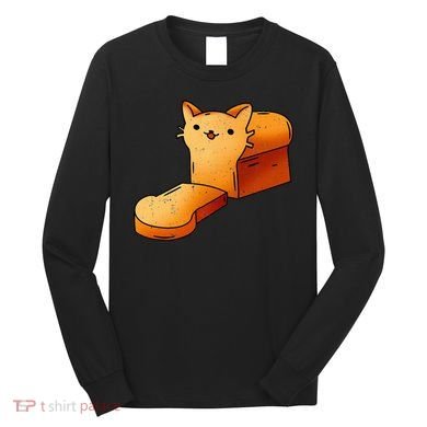 Halloween Costume Cat Loaf Lazy Funny Bread Kitten Kitty Long Sleeve Shirt
