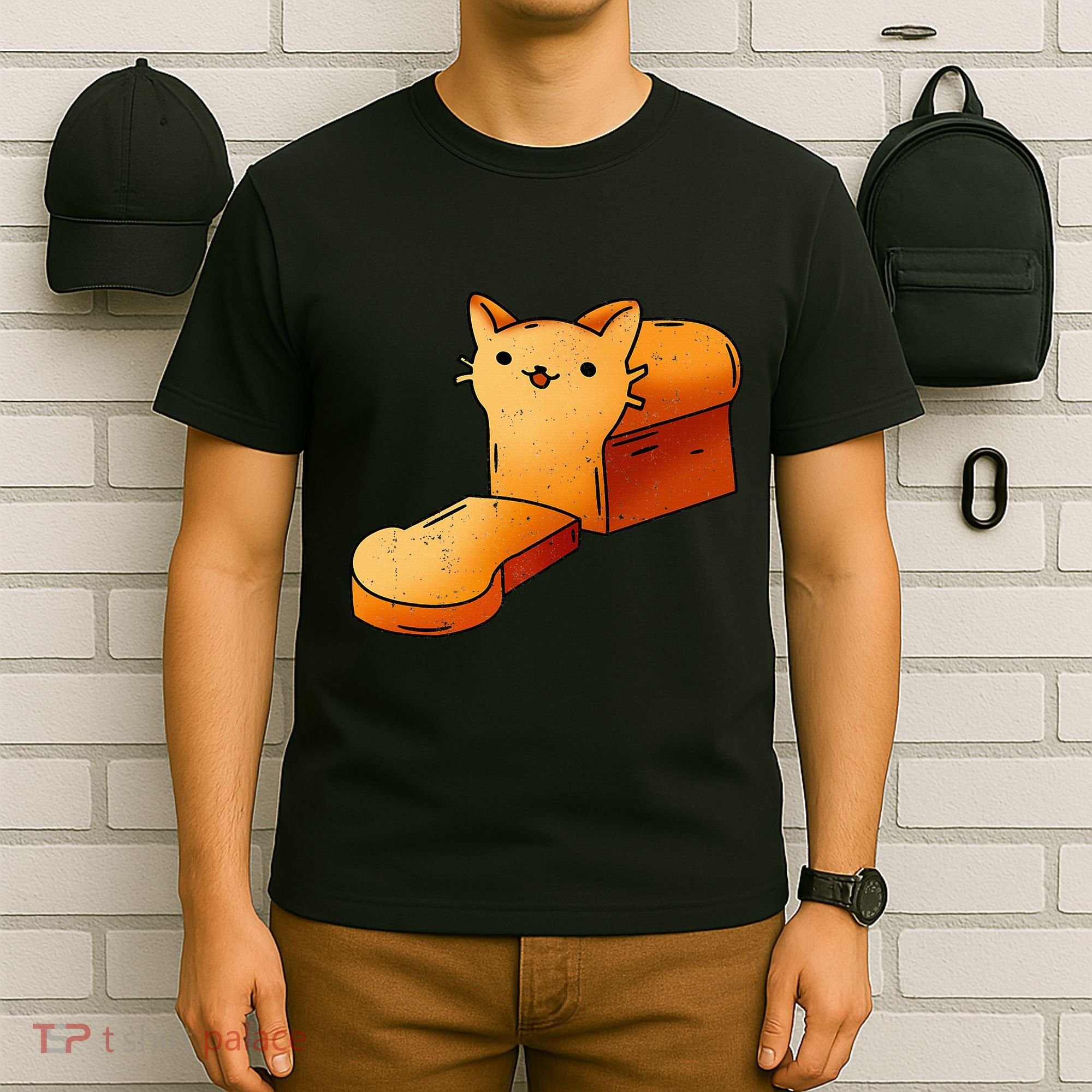 Halloween Costume Cat Loaf Lazy Funny Bread Kitten Kitty T-Shirt