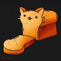 Halloween Costume Cat Loaf Lazy Funny Bread Kitten Kitty T-Shirt thumb 7