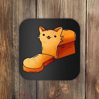 Halloween Costume Cat Loaf Lazy Funny Bread Kitten Kitty Coaster