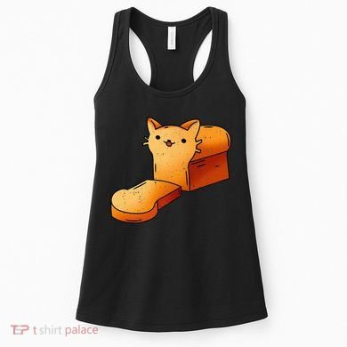 Halloween Costume Cat Loaf Lazy Funny Bread Kitten Kitty Women's Tank Top