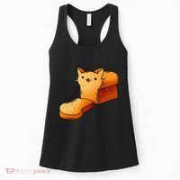 Halloween Costume Cat Loaf Lazy Funny Bread Kitten Kitty Women's Tank Top thumb 0